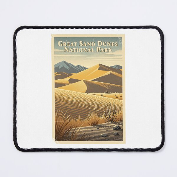 Item preview, Great Sand Dunes National Park Vintage Travel Art designed and sold by Teelogic.