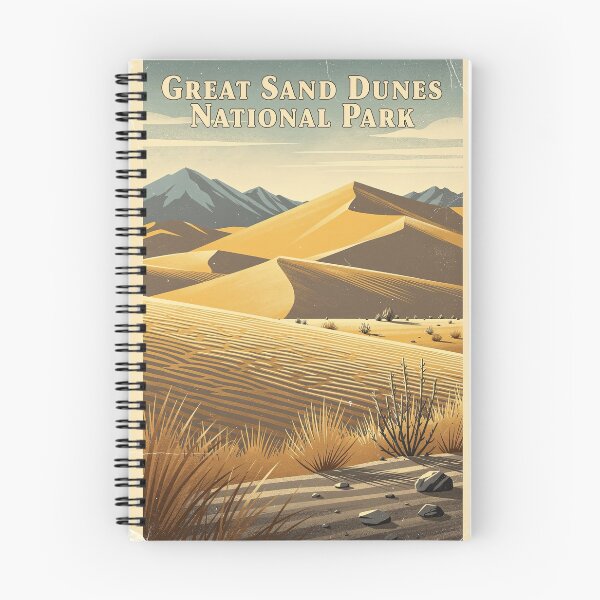 Item preview, Great Sand Dunes National Park Vintage Travel Art designed and sold by Teelogic.