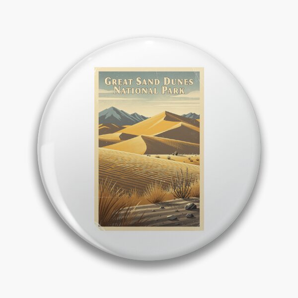 Item preview, Great Sand Dunes National Park Vintage Travel Art designed and sold by Teelogic.