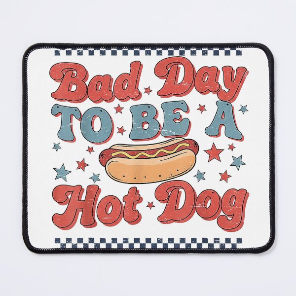 Item preview, Funny Bad Day to Be A Hot Dog Joke Patriotic Cookout Humor T-Shirt designed and sold by Badriiiii.