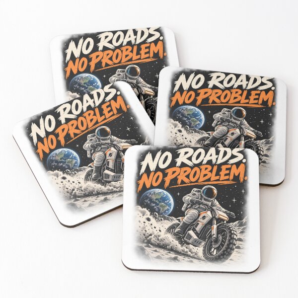 Item preview, No Roads No Problem Astronaut Motorcycle designed and sold by ABprintstudio.
