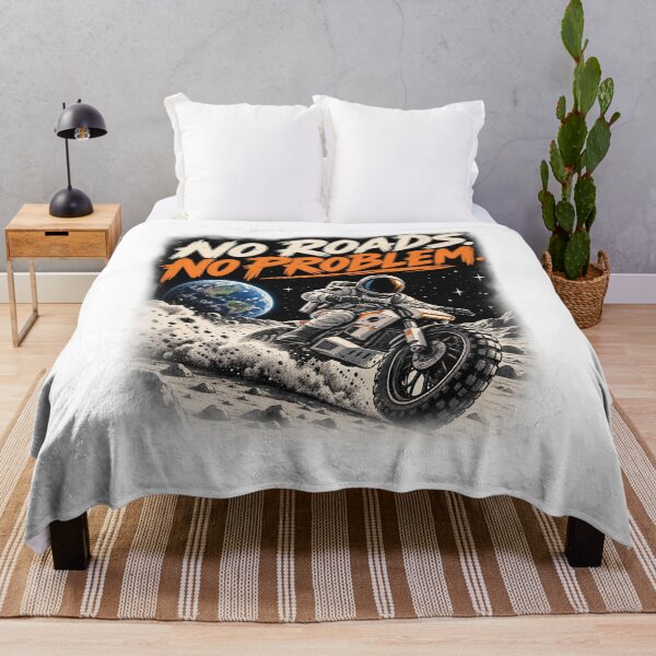Item preview, No Roads No Problem Astronaut Motorcycle designed and sold by ABprintstudio.