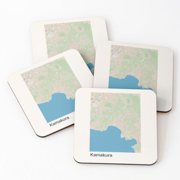 Item preview, Kamakura Minimalistic Map Art designed and sold by MapsNerd.