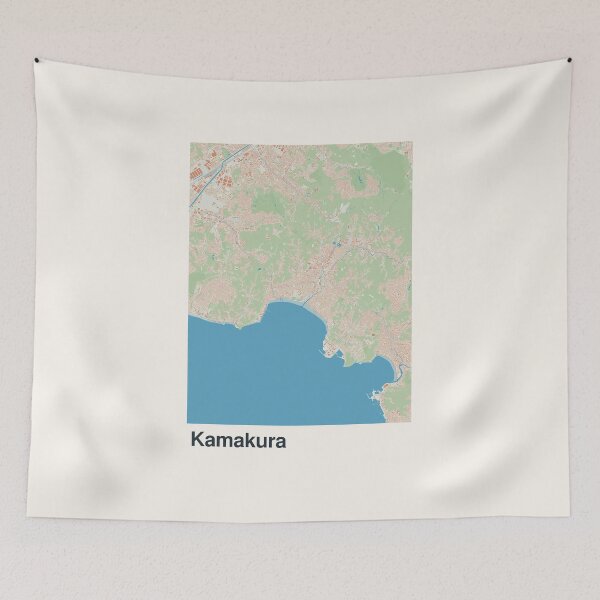 Item preview, Kamakura Minimalistic Map Art designed and sold by MapsNerd.