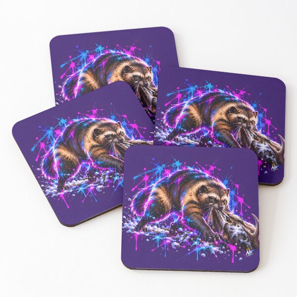 Item preview, Fierce Wolverine Guarding Prey in Snow designed and sold by srangiem-cc.