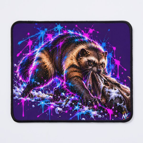 Item preview, Fierce Wolverine Guarding Prey in Snow designed and sold by srangiem-cc.