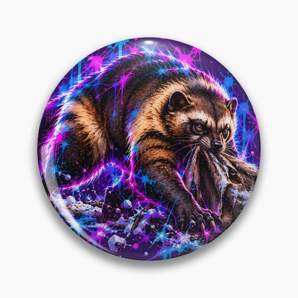 Item preview, Fierce Wolverine Guarding Prey in Snow designed and sold by srangiem-cc.