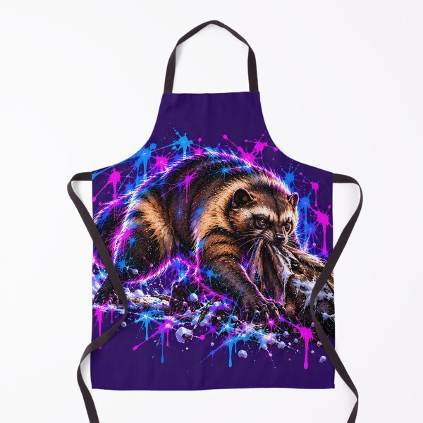 Item preview, Fierce Wolverine Guarding Prey in Snow designed and sold by srangiem-cc.