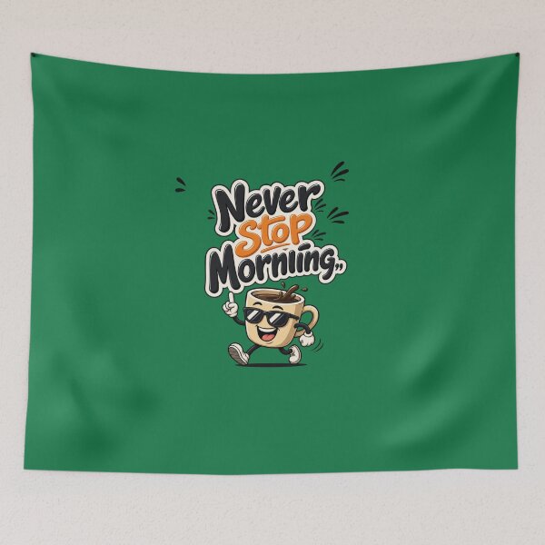 Item preview, Never Stop Morning - Minimalizm Typography Art designed and sold by Mattigiov.
