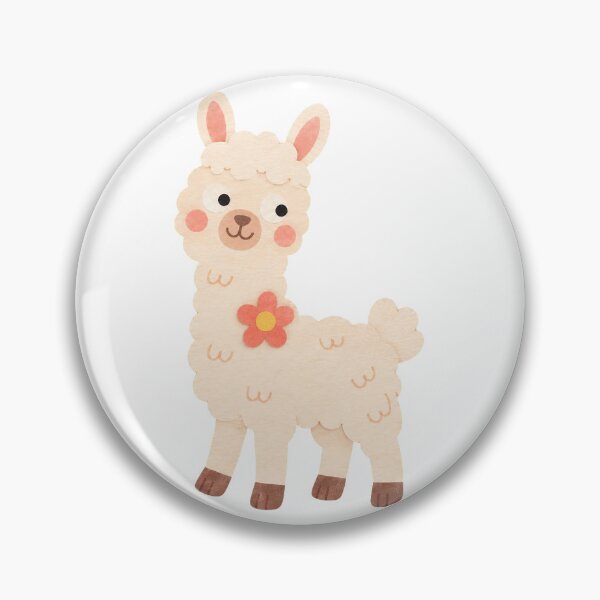 Item preview, Llama with a Flower Badge designed and sold by The-Art-of-D.