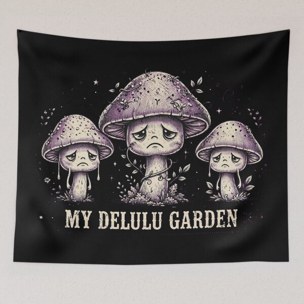 Item preview, My Delulu Garden Sad Mushroom Grunge designed and sold by Yellowriversss.