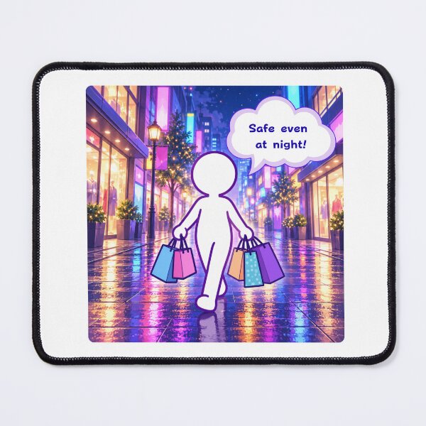 Item preview, Safe Night Shopping in Japan - Tokyo Cyberpunk City Walk Pictogram designed and sold by japan-picto.