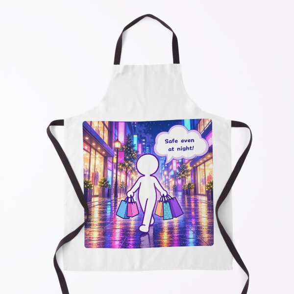 Item preview, Safe Night Shopping in Japan - Tokyo Cyberpunk City Walk Pictogram designed and sold by japan-picto.