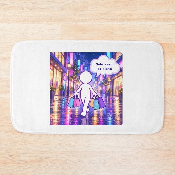 Item preview, Safe Night Shopping in Japan - Tokyo Cyberpunk City Walk Pictogram designed and sold by japan-picto.