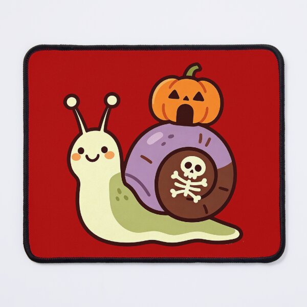 Item preview, Kawaii Halloween Snail with Pumpkin & Skull Shell designed and sold by urmoments.