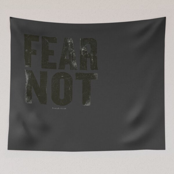 Item preview, Fear Not Isaiah 41:10 Distressed Christian Verse designed and sold by NicolasGlowArt.