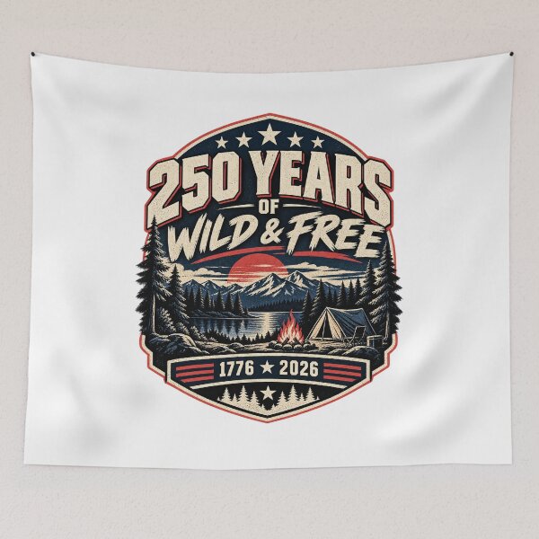 Item preview, 250 Years Wild And Free America designed and sold by ABprintstudio.