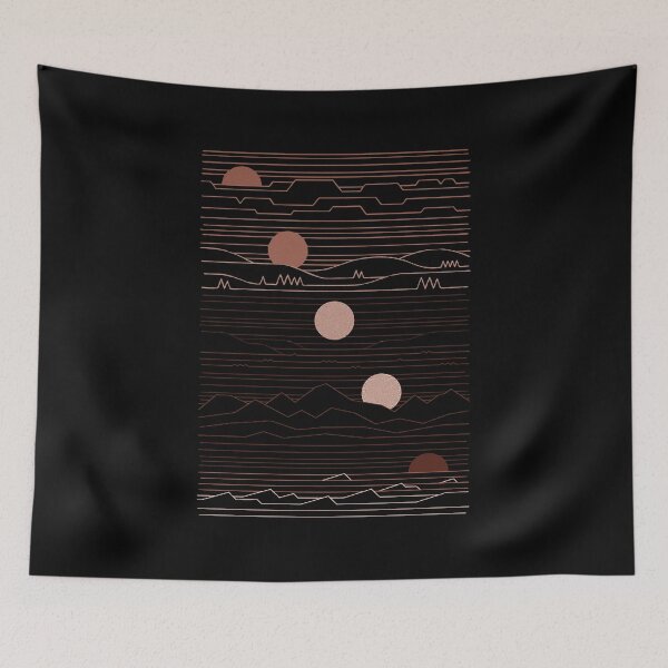 Item preview, Multi Sun Gradient Horizon Line Art Landscape designed and sold by kikialabama.