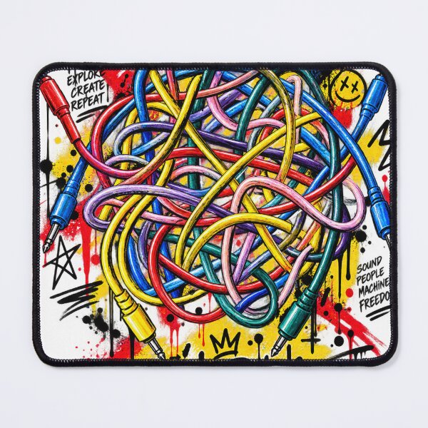 Item preview, Patch Cable Chaos – Colorful Modular Synth Graffiti Art designed and sold by NicolaDudich.