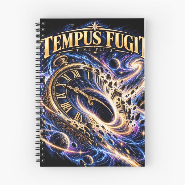 Item preview, Tempus Fugit Time Flies Cosmic Pocket Watch Space Art designed and sold by AstroPal28.