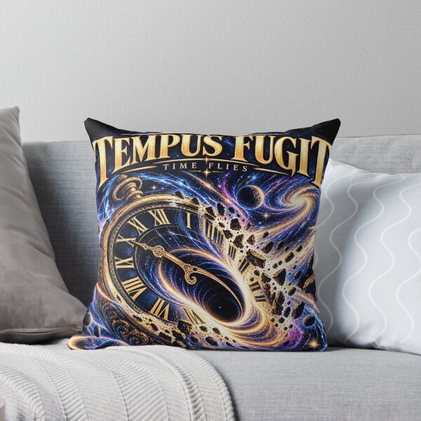 Item preview, Tempus Fugit Time Flies Cosmic Pocket Watch Space Art designed and sold by AstroPal28.