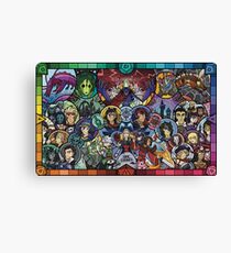 Thrilling Intent: Stained Glass Mosaic Canvas Print