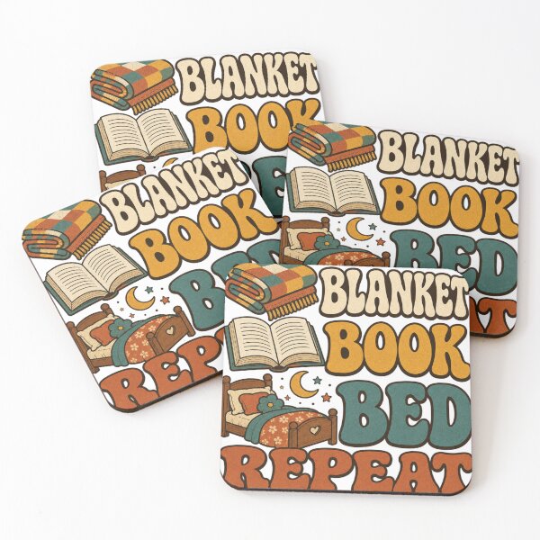 Artikelvorschau, Blanket Book Bed Repeat Retro Groovy Gemuetlich Geschenk entworfen und verkauft von BoosterShop.
