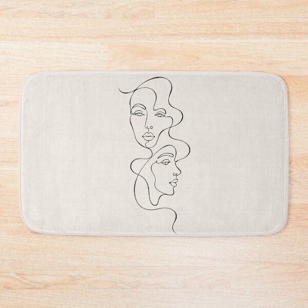 Item preview, Two Female Face Line Drawing - Minimalist Abstract Line Art designed and sold by FemmePod.