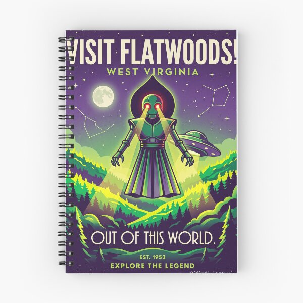 Item preview, Visit Flatwoods WV Alien Poster - halloween designed and sold by Fictional Ink Society.