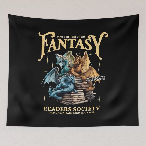 Item preview, Fantasy Readers Society Dragons Books Lover designed and sold by burmside48.