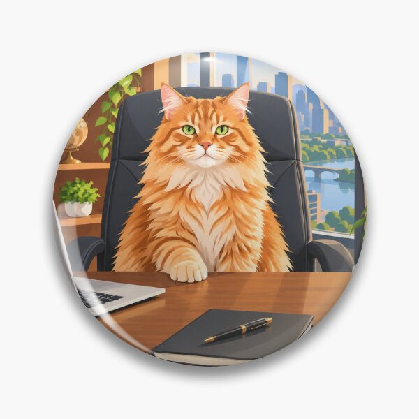 Item preview, cat in the office designed and sold by protago-fansy.