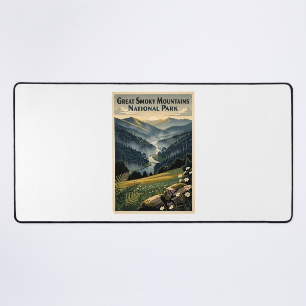Item preview, Great Smoky Mountains National Park Vintage Travel Art designed and sold by Teelogic.