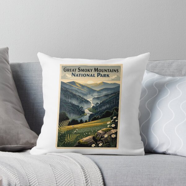 Item preview, Great Smoky Mountains National Park Vintage Travel Art designed and sold by Teelogic.