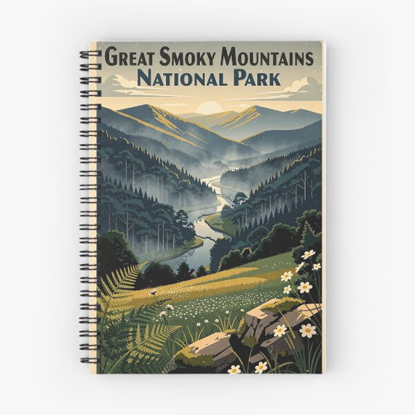 Item preview, Great Smoky Mountains National Park Vintage Travel Art designed and sold by Teelogic.