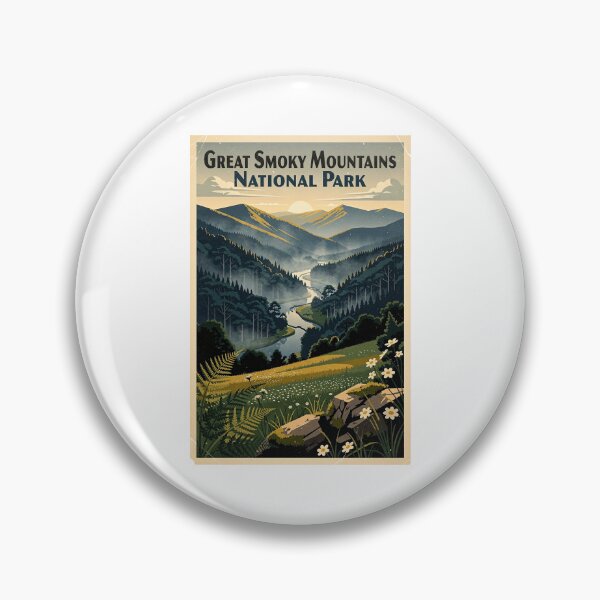 Item preview, Great Smoky Mountains National Park Vintage Travel Art designed and sold by Teelogic.