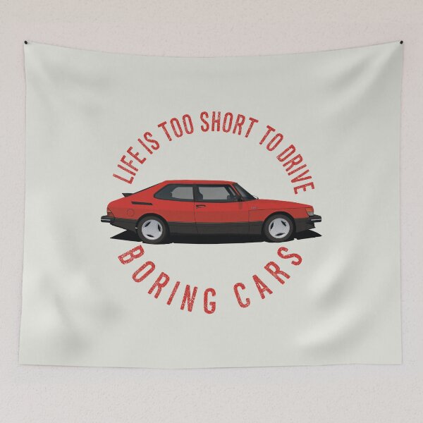 Item preview, Life is too short to drive boring cars - Saab 900 Turbo - Red designed and sold by knappidesign.