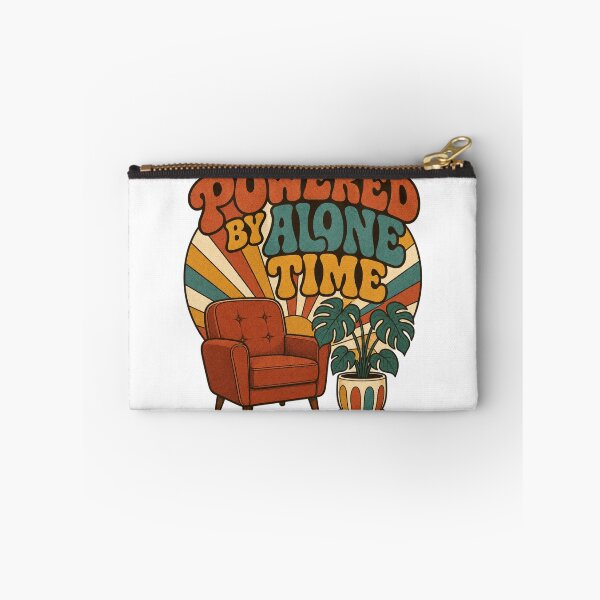 Item preview, Powered By Alone Time Retro Groovy Introvert Gift designed and sold by BoosterShop.