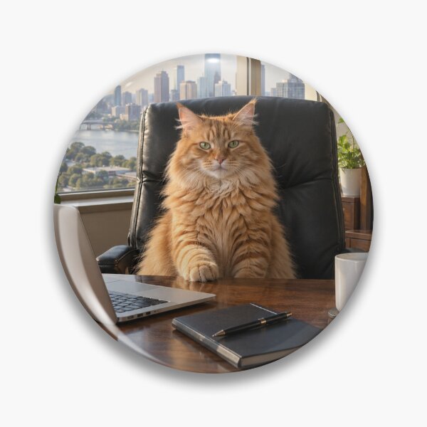 Item preview, cat in the office designed and sold by protago-fansy.