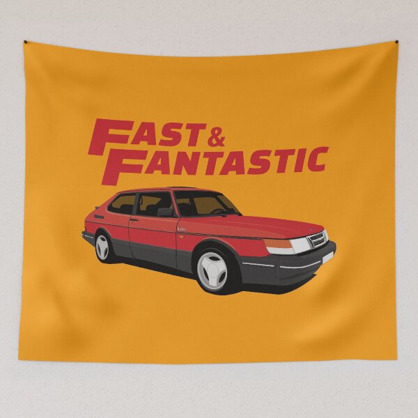 Item preview, Fast and Fantastic - Saab 900 Turbo 16 Aero - red designed and sold by knappidesign.