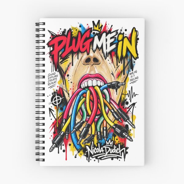 Item preview, Plug Me In – Audio Cable Synth Punk Graffiti Art designed and sold by NicolaDudich.