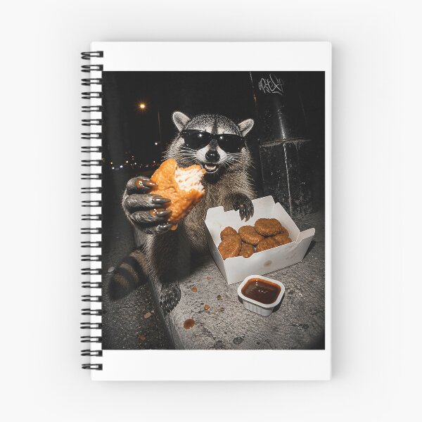 Item preview, Funny Raccoon Eating Chicken Nuggets Feral Women Nugs Food T-Shirt designed and sold by Djtahar15.