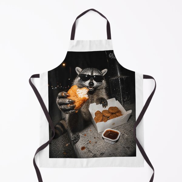Item preview, Funny Raccoon Eating Chicken Nuggets Feral Women Nugs Food T-Shirt designed and sold by Djtahar15.