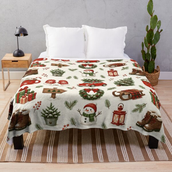 Item preview, Vintage Christmas Cozy Holiday Elements Pattern designed and sold by Steele-Art.