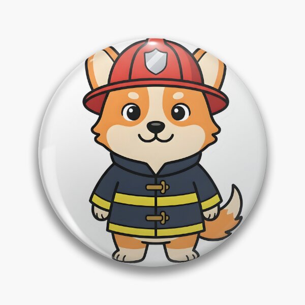 Item preview, Cute Corgi Firefighter – Rescue Squad Funny Gift Sticker designed and sold by Isliath.