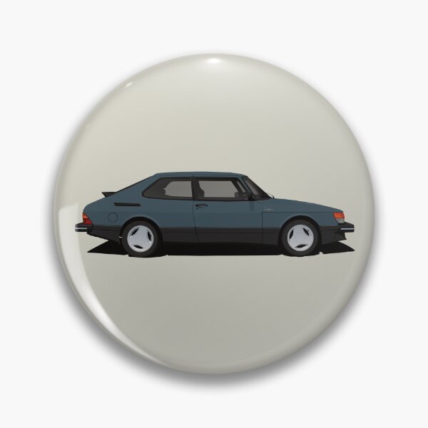 Item preview, Saab 900 Turbo Aero - blue-grey - illustration designed and sold by knappidesign.