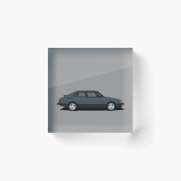 Item preview, Saab 900 Turbo Aero - blue-grey - illustration designed and sold by knappidesign.
