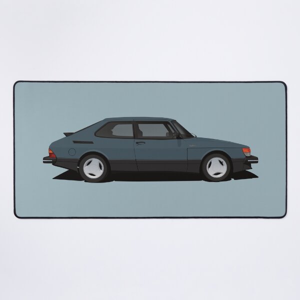 Item preview, Saab 900 Turbo Aero - blue-grey - illustration designed and sold by knappidesign.