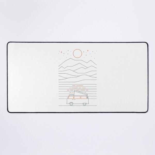 Item preview, Monochrome Copper Sunset Line Art Landscape designed and sold by kikialabama.