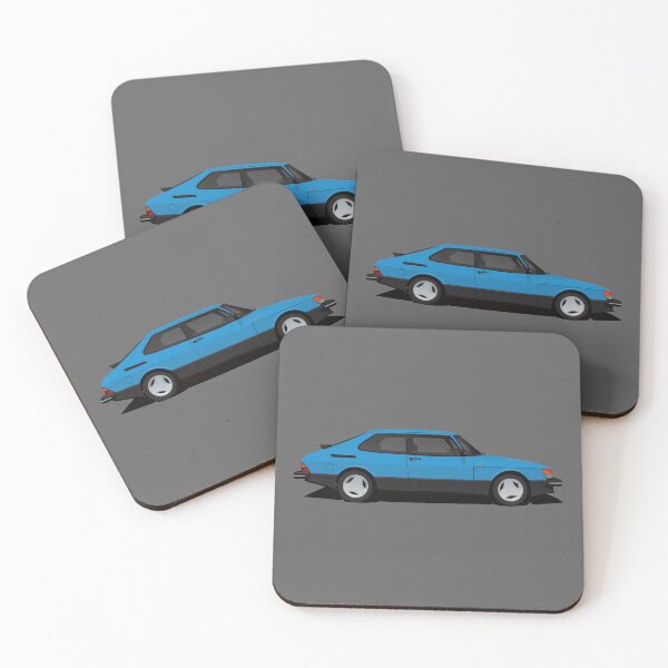 Item preview, Saab 900 Turbo Aero - blue - illustration designed and sold by knappidesign.