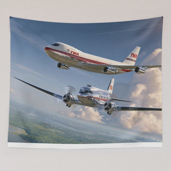 Item preview, TWA Generations Of Flight Aviation Illustration  designed and sold by Skyframe Aviation.